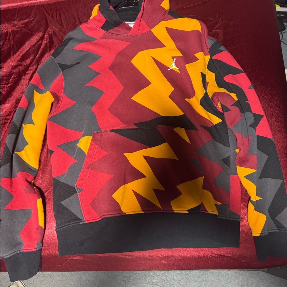 Jordan Red and Yellow Geometric Sweater
